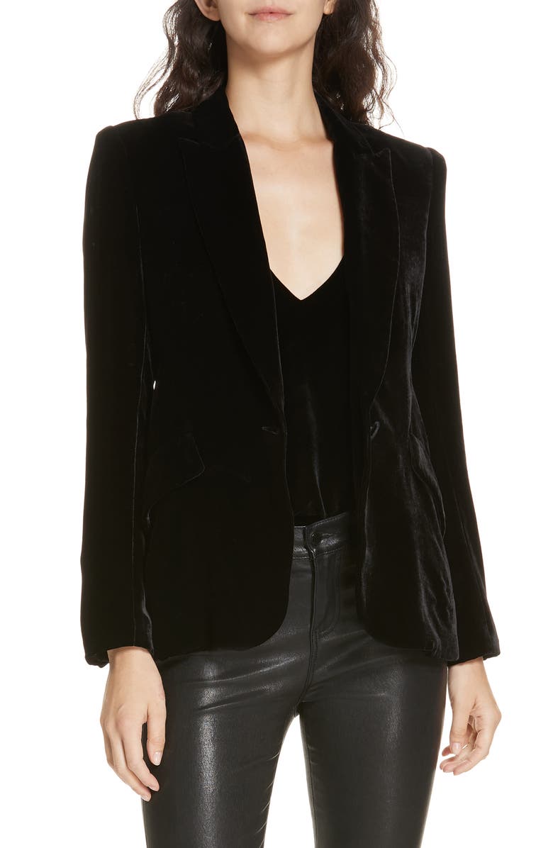 L'AGENCE Velvet Blazer, Main, color,