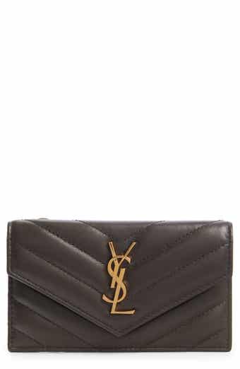 Saint Laurent Cassandra Leather Wallet on a Chain Nordstrom