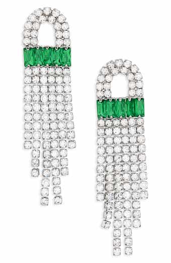 Nordstrom Ached Baguette Crystal Drop Earrings