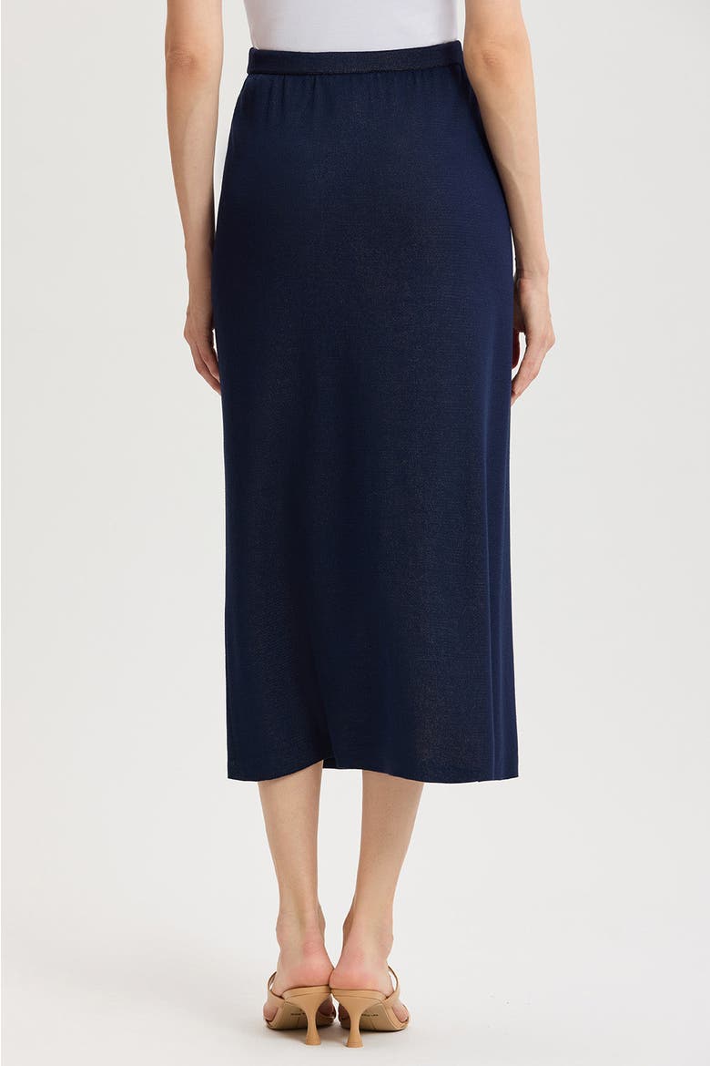 Straight Floral Jacquard Soft Knit Maxi Skirt, Alternate, color, Indigo/Ivory/Warm Taupe