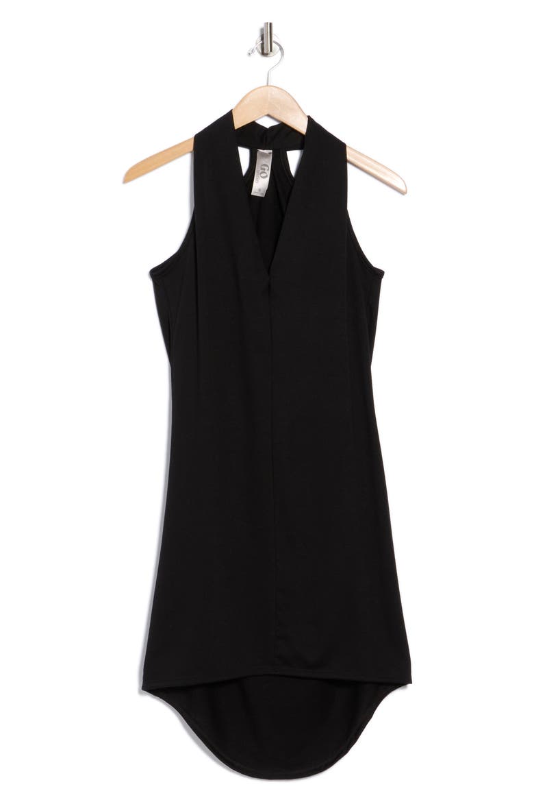 High-Low Minidress, Alternate, color, BLACK