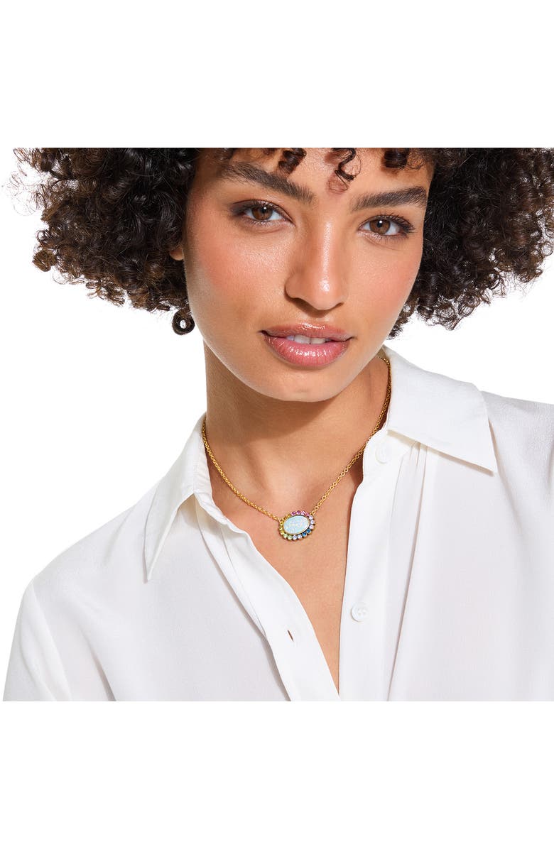 Kurt Geiger London Crystal Pendant Necklace, Alternate, color, Crystal Multi