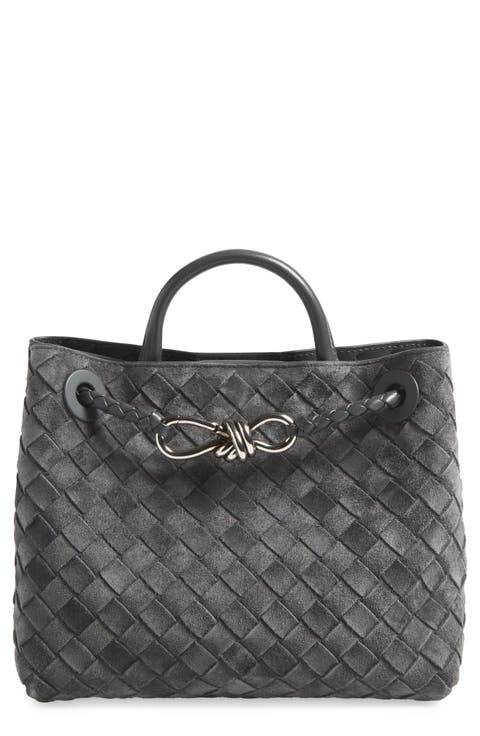 Small Andiamo Intrecciato Suede Shoulder Bag