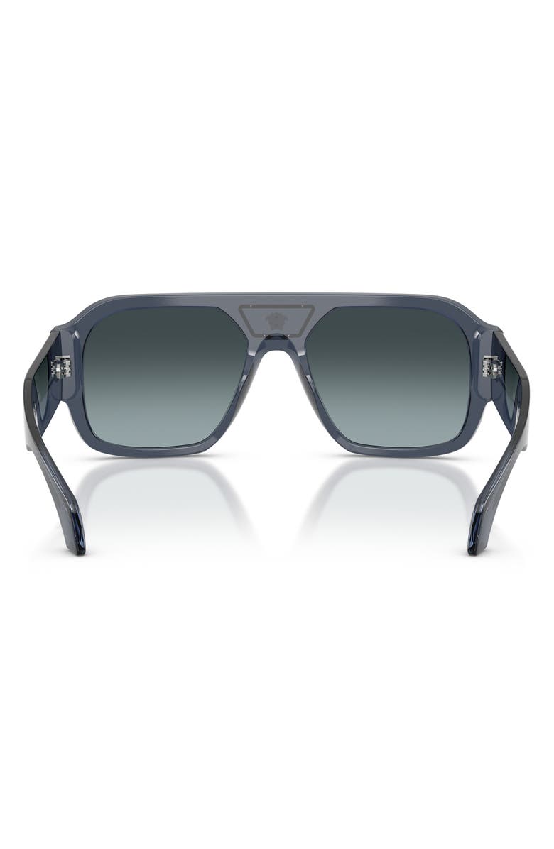 Versace 56mm Square Sunglasses, Alternate, color, Dark Blue / Blue Gradient Grey