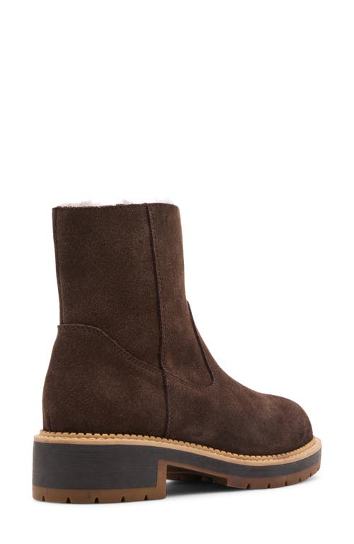Blondo Nikkie Waterproof Suede Faux Fur Lined Boot In Brown