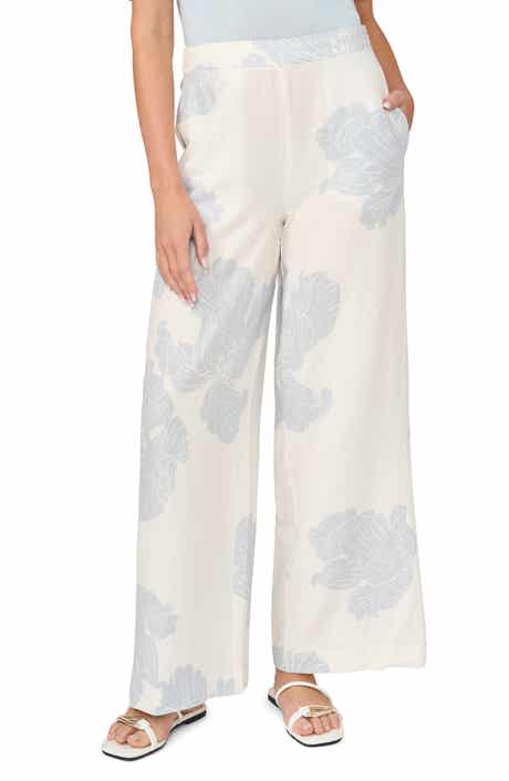 Easy Wide Leg Linen Blend Pants