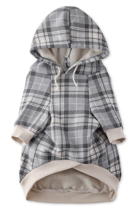 Rocky II Plaid Organic Cotton Blend Dog Hoodie