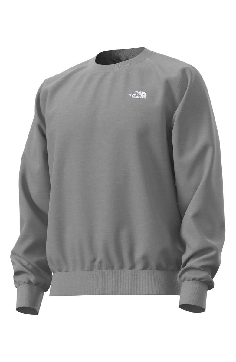 The North Face Evolution Simple Dome Fleece Crewneck Sweatshirt, Alternate, color, Tnf Pale Grey Heather