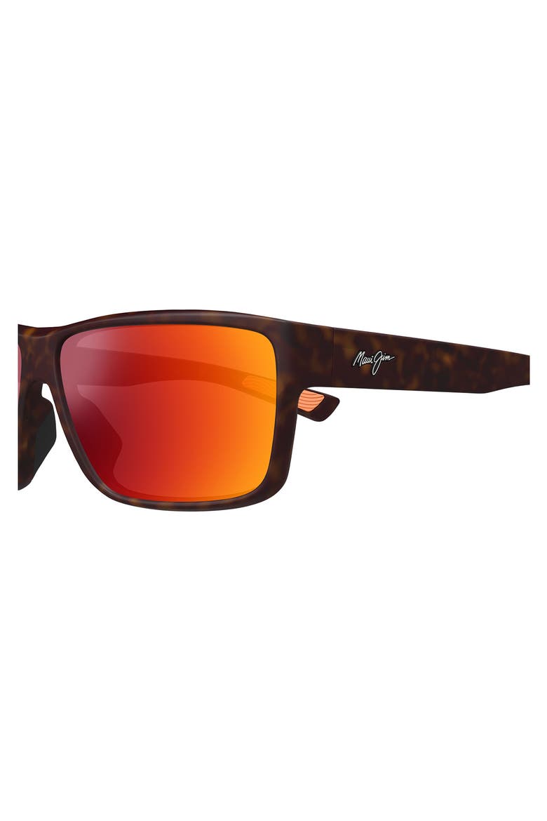 58mm Hawaii Lava Uila AF 58mm Polarized Square Sunglasses, Alternate, color, BROWN
