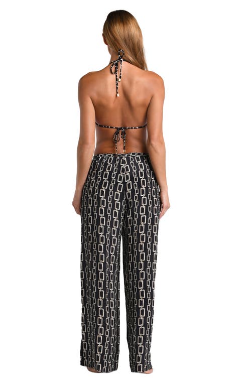 L Agence L'agence Geraldine Geo Cover-up Pants In Black