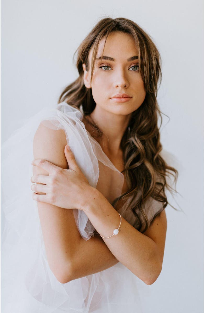 Untamed Petals Parlor Pearl Bracelet, Alternate, color, Gold