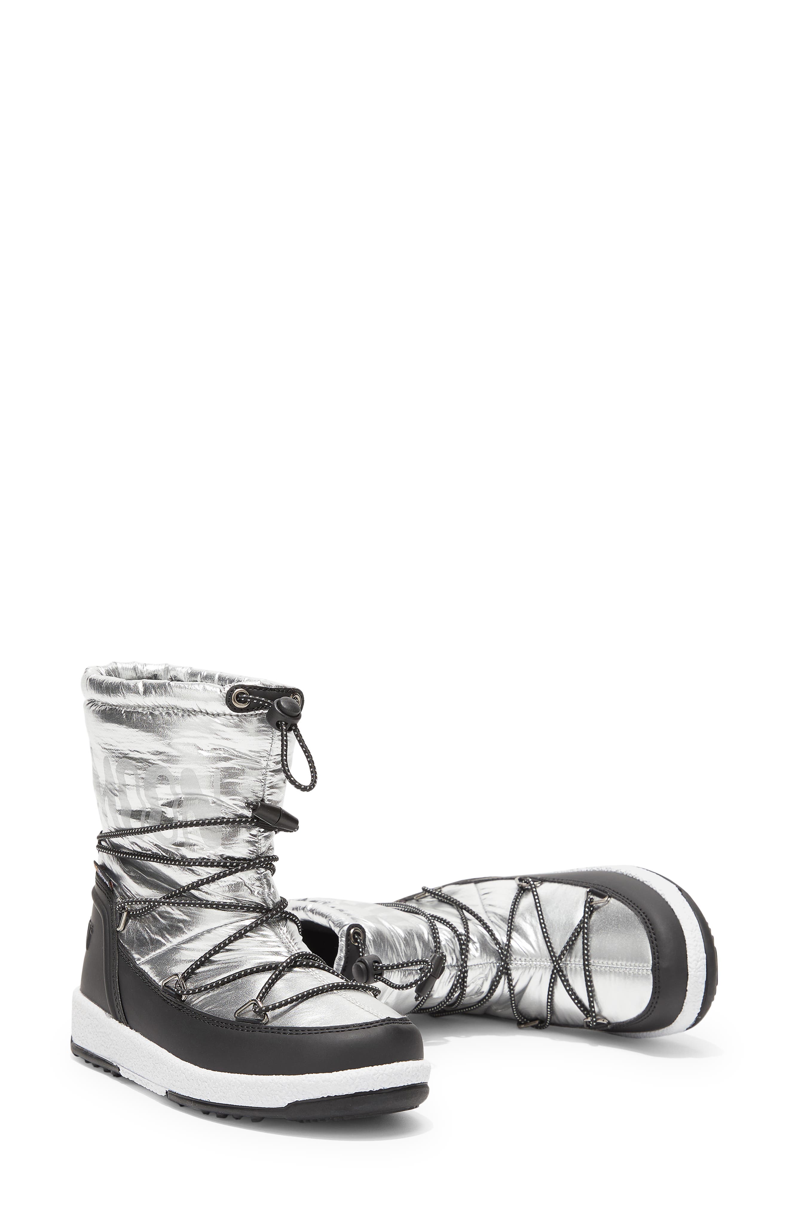 Moon Boot<sup>®</sup> Kids' Junior Metallic Waterproof Boot, Alternate, color, 