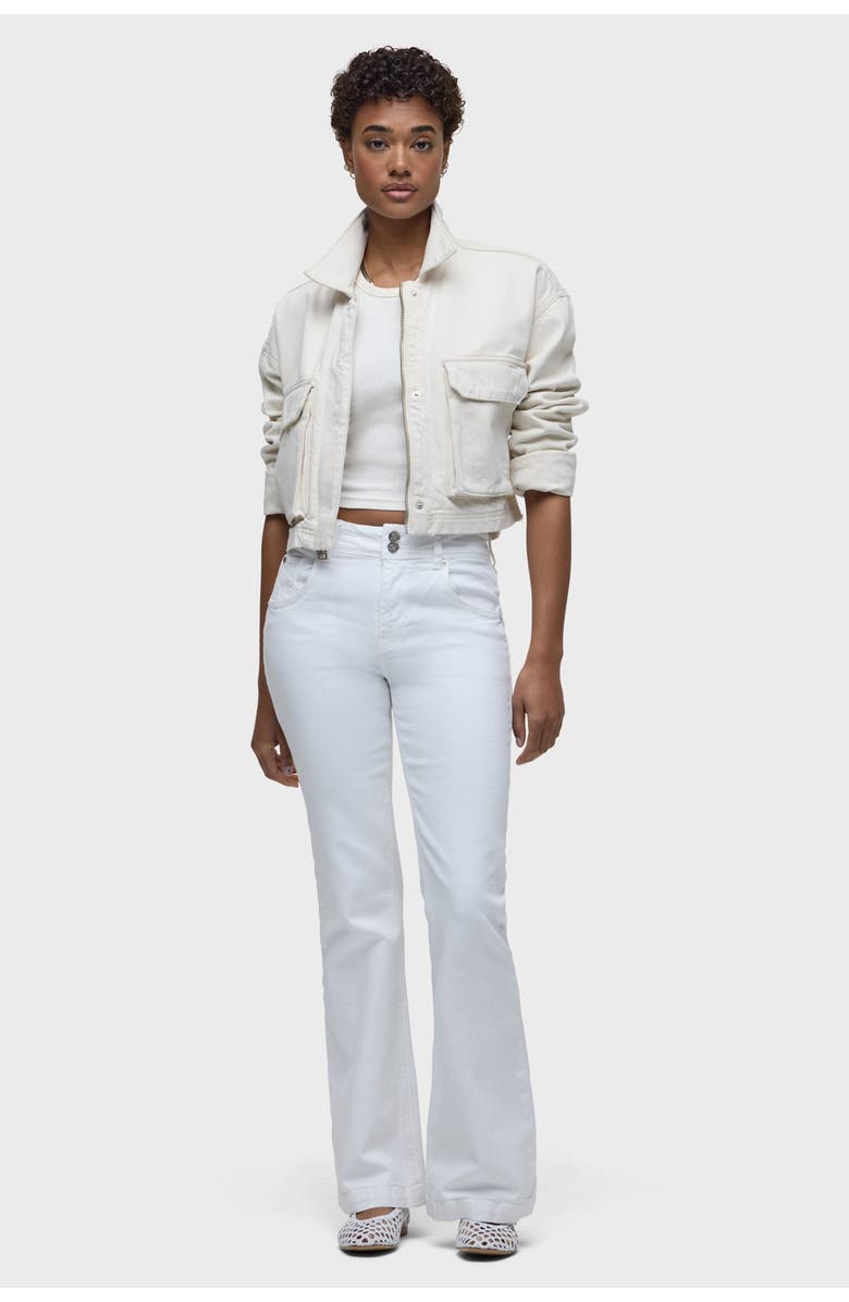 Hudson Jeans Dana Flap Pocket Flare, Alternate, color, White