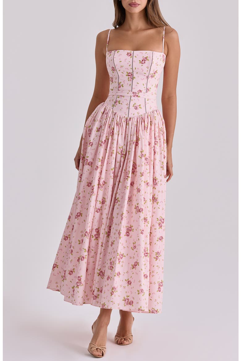 Ysabella Floral Maxi Sundress, Main, color, PINK VINTAGE