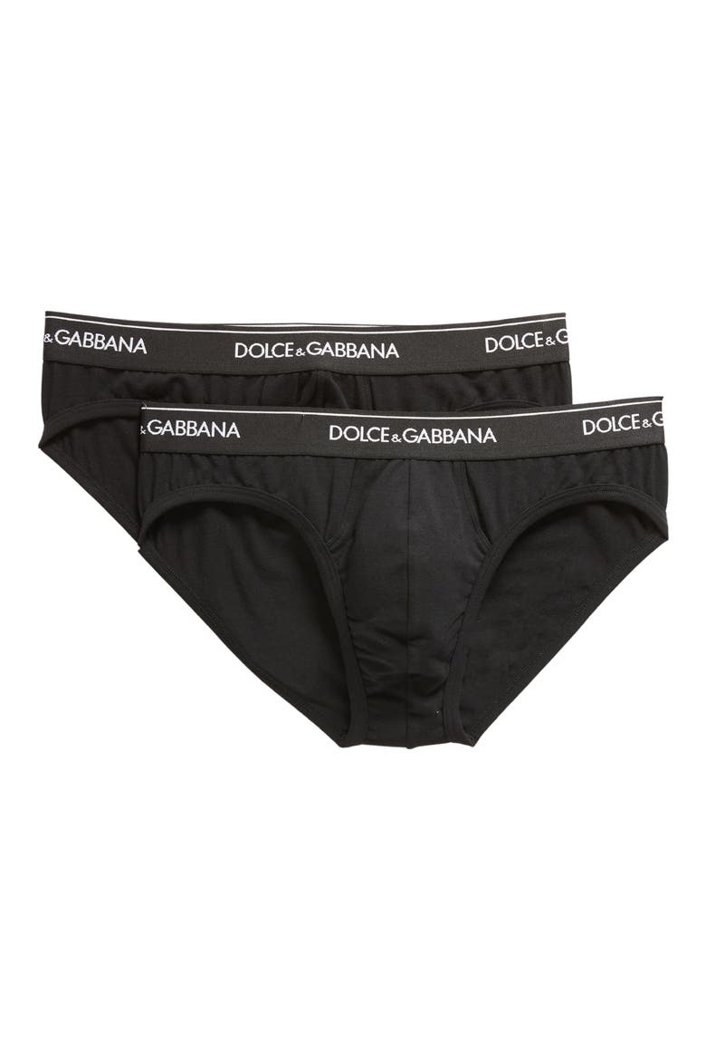 2-Pack Logo Waist Briefs, Main, color, BLACK