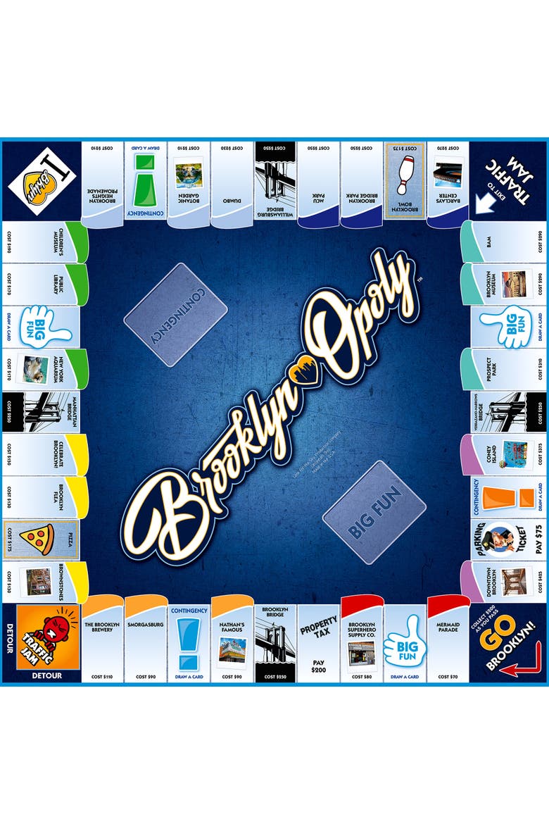 Brooklynopoly Monopoly Board Game, Alternate, color, Multicolored