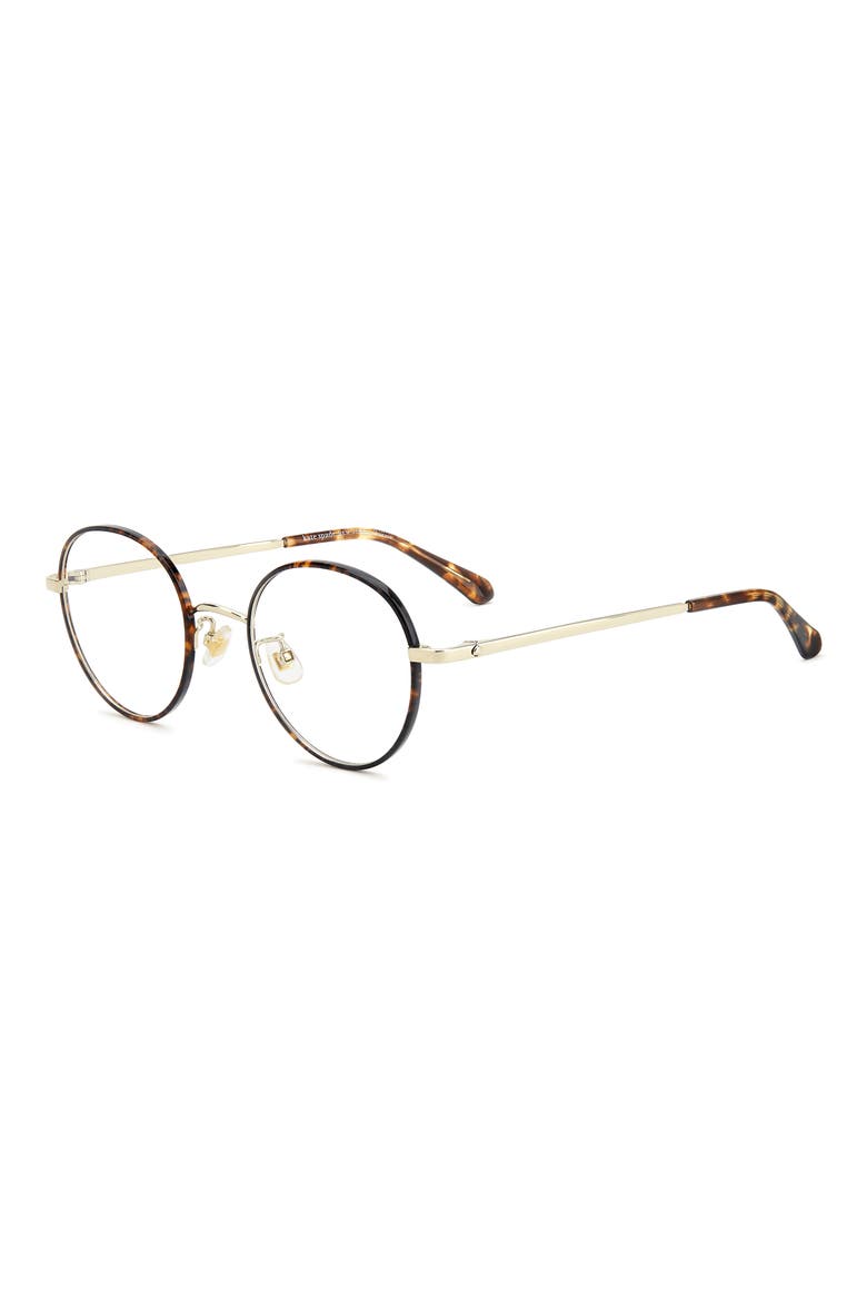 helka 49mm small round optical glasses, Alternate, color, HAVANA GOLD