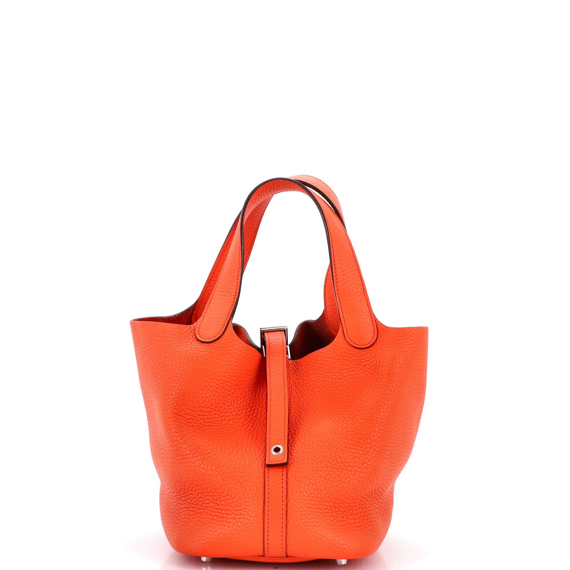 Picotin Lock Bag Clemence PM, Main, color, Orange Poppy