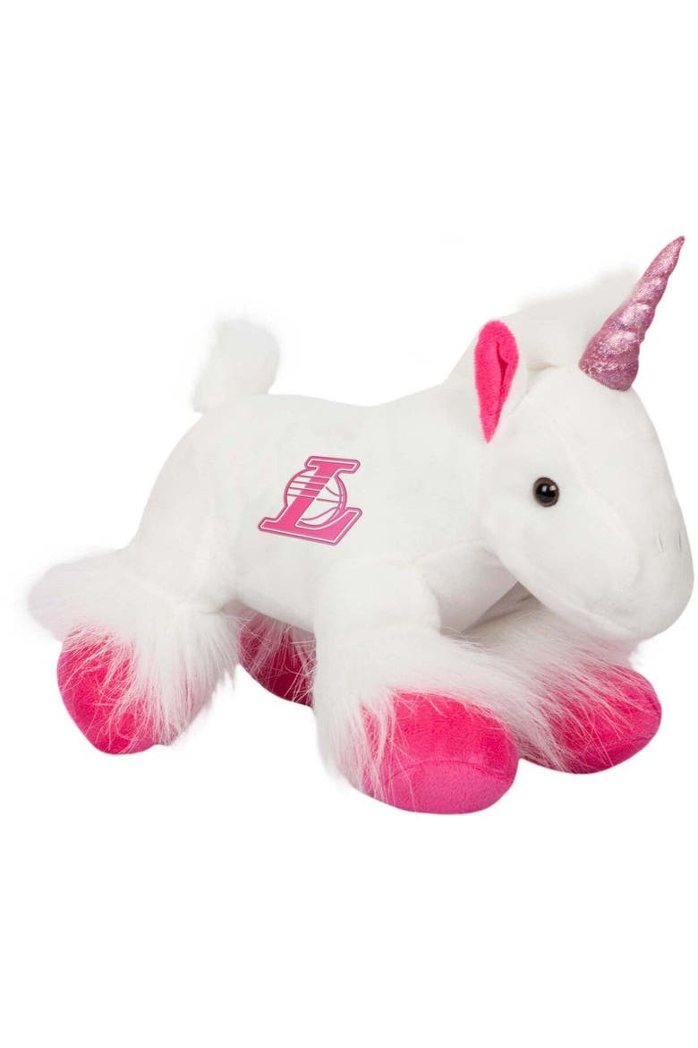 Los Angeles Lakers Plush Unicorn, Main, color, White
