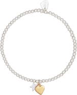 Estella Bartlett Sienna Heart & Moon Charm Bracelet