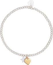 Estella Bartlett Sienna Heart & Moon Charm Bracelet