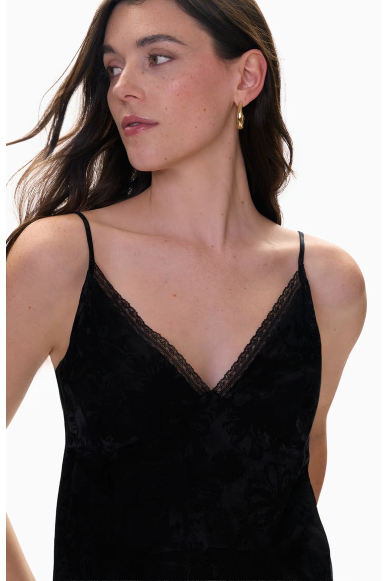 Amber Jacquard Cami, Alternate, color, Noir