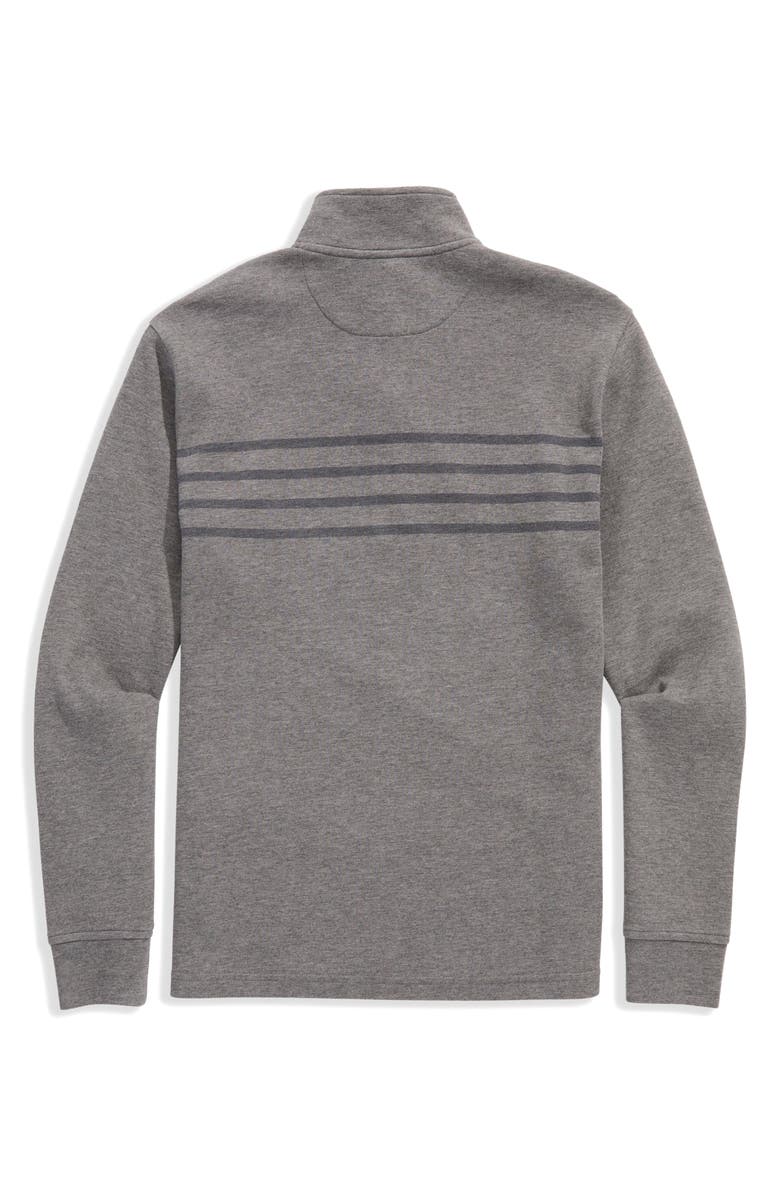 vineyard vines Saltwater Stripe Quarter Zip Pullover, Alternate, color, Gray Harbor
