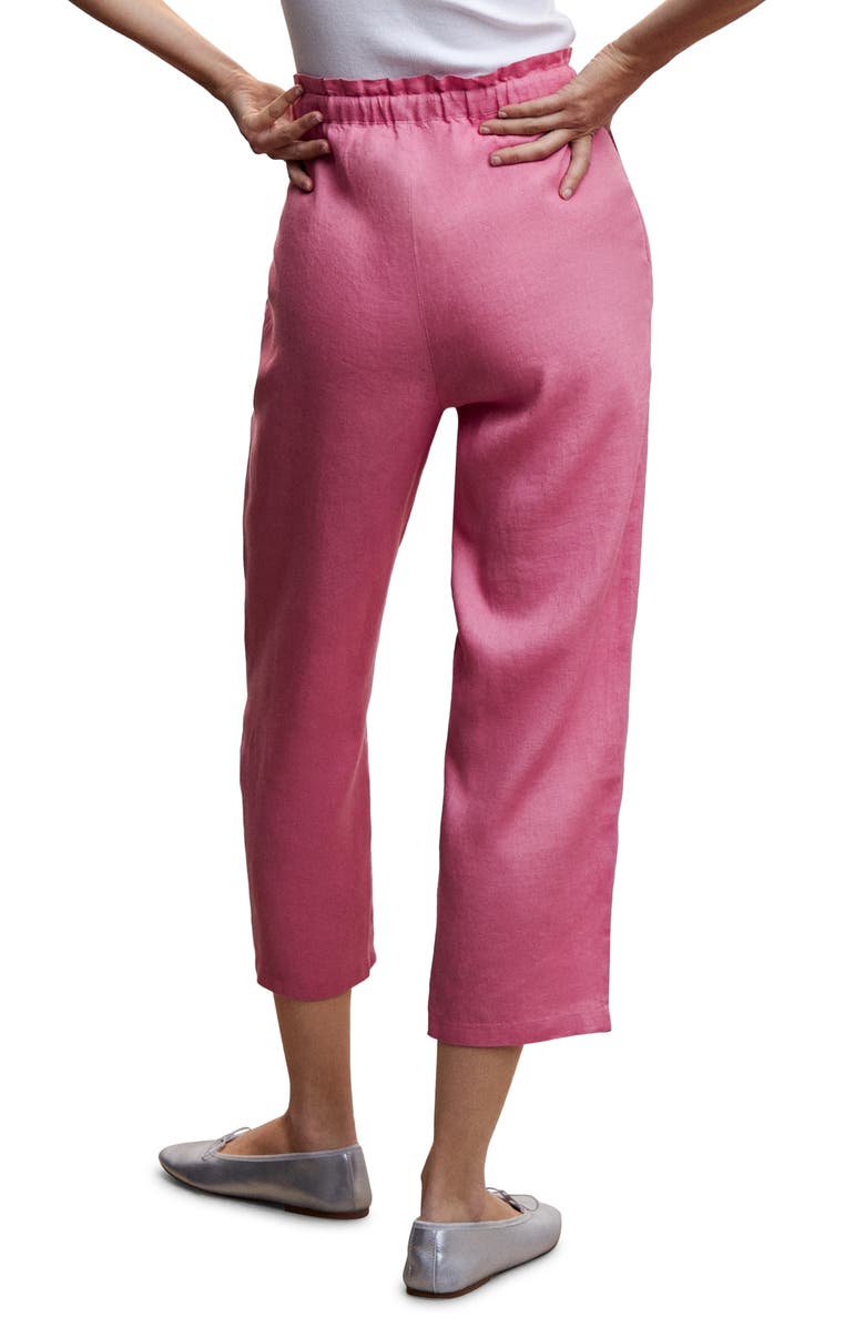 MANGO Drawstring Linen Pants, Alternate, color, 