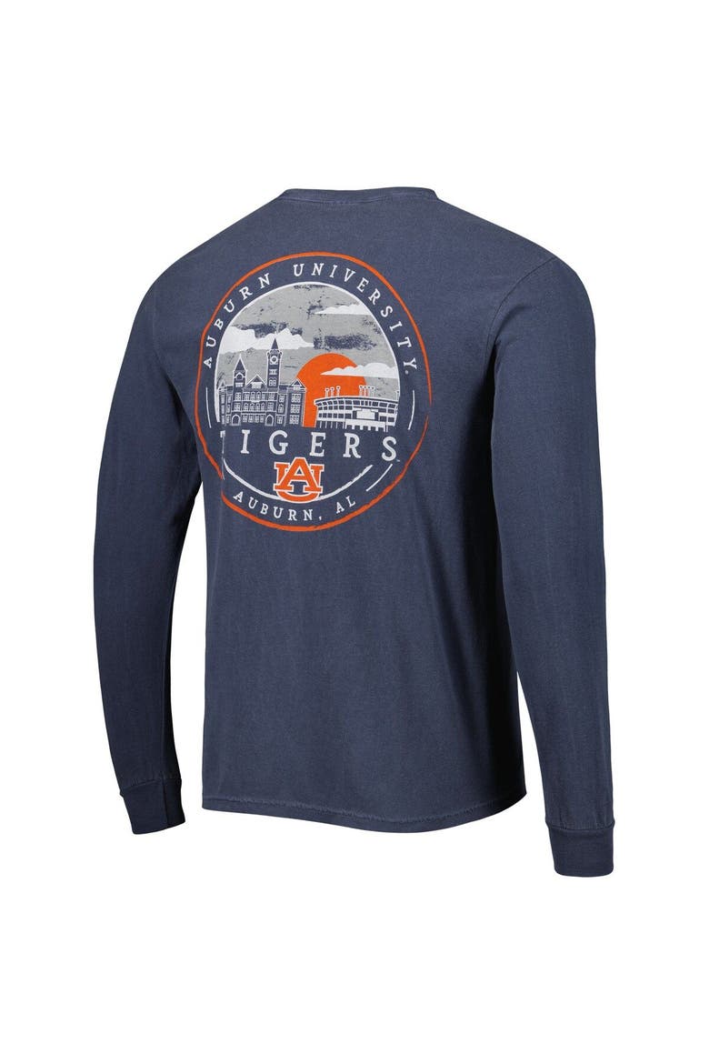 Men's Navy Auburn Tigers Circle Campus Scene Long Sleeve T-Shirt, Alternate, color, Navy