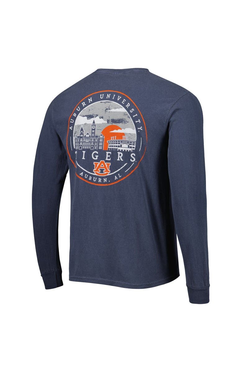 IMAGE ONE Men's Navy Auburn Tigers Circle Campus Scene Long Sleeve T-Shirt, Alternate, color, 