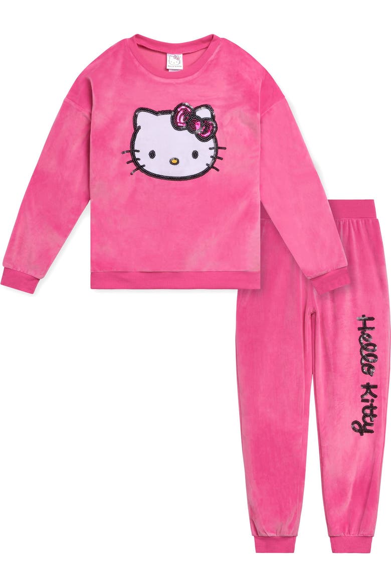 2-piece Sweatshirt And Joggers Set, Main, color, Hello Kitty Pink