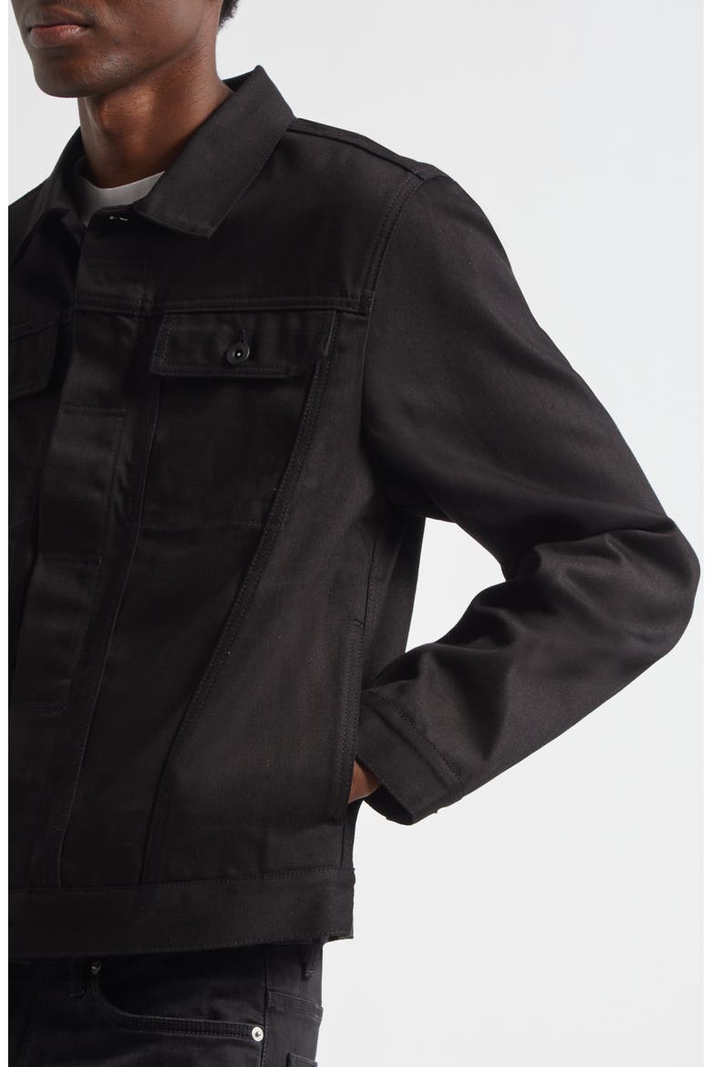 Jacob Type 3 Cotton Trucker Jacket, Alternate, color, BLACK