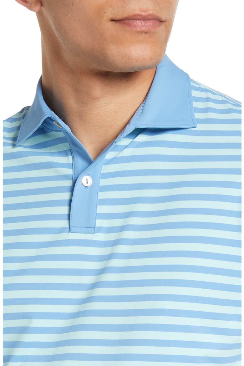 Men's Stripe Stretch Polo, Alternate, color, BALTIC BLUE/ SEA SAGE