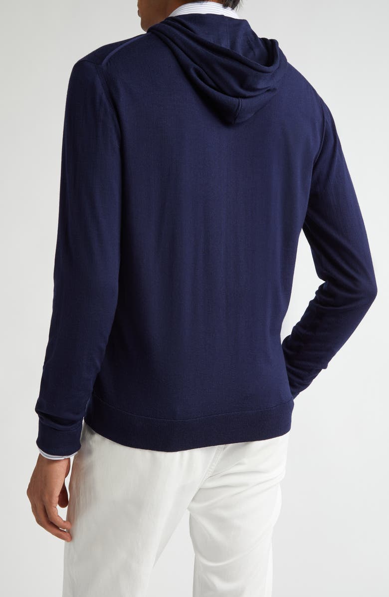 Eleventy Full Zip Wool Hooded Sweater, Alternate, color, 