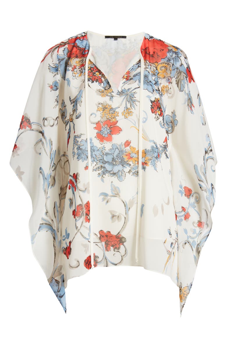 KOBI HALPERIN Alana Floral Print Split Sleeve Top, Alternate, color, 