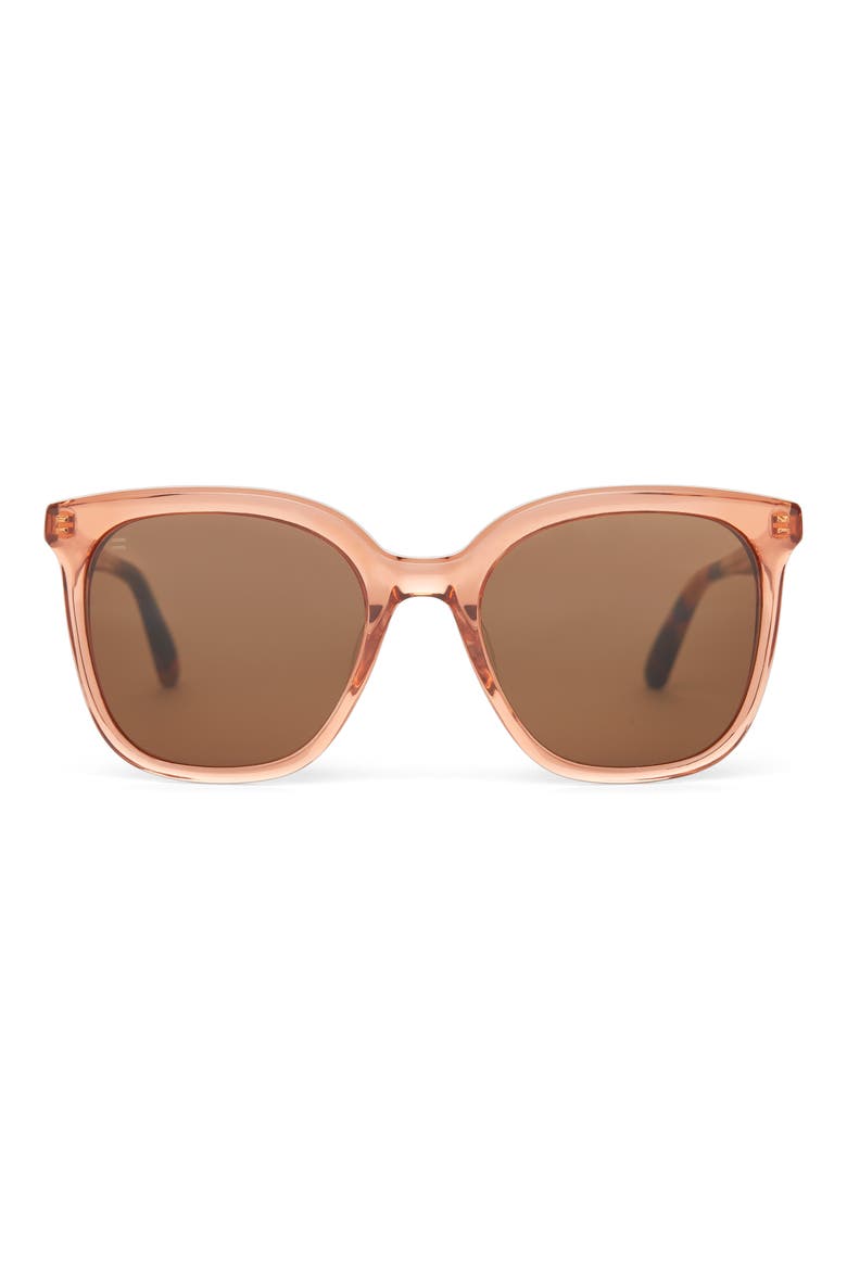 Charmaine 54mm Square Sunglasses, Main, color, APRICOT CRYSTAL/ SOLID BROWN