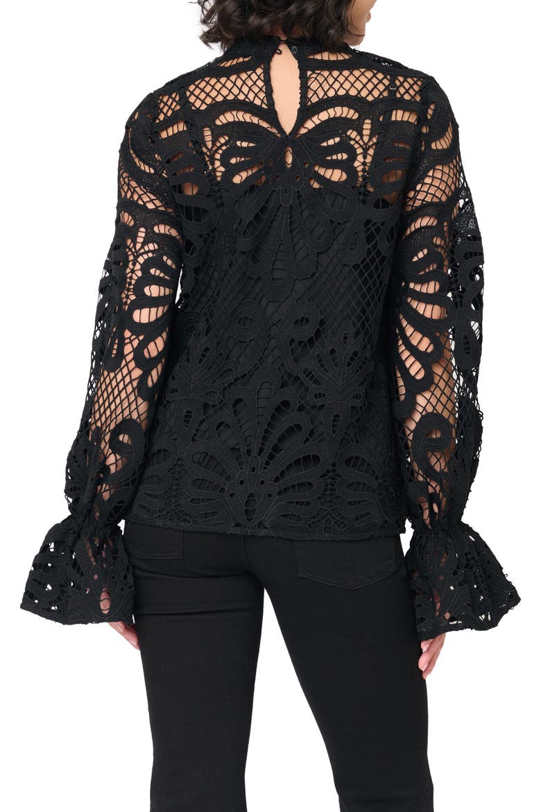 Lovely in Lace Top, Alternate, color, BLACK