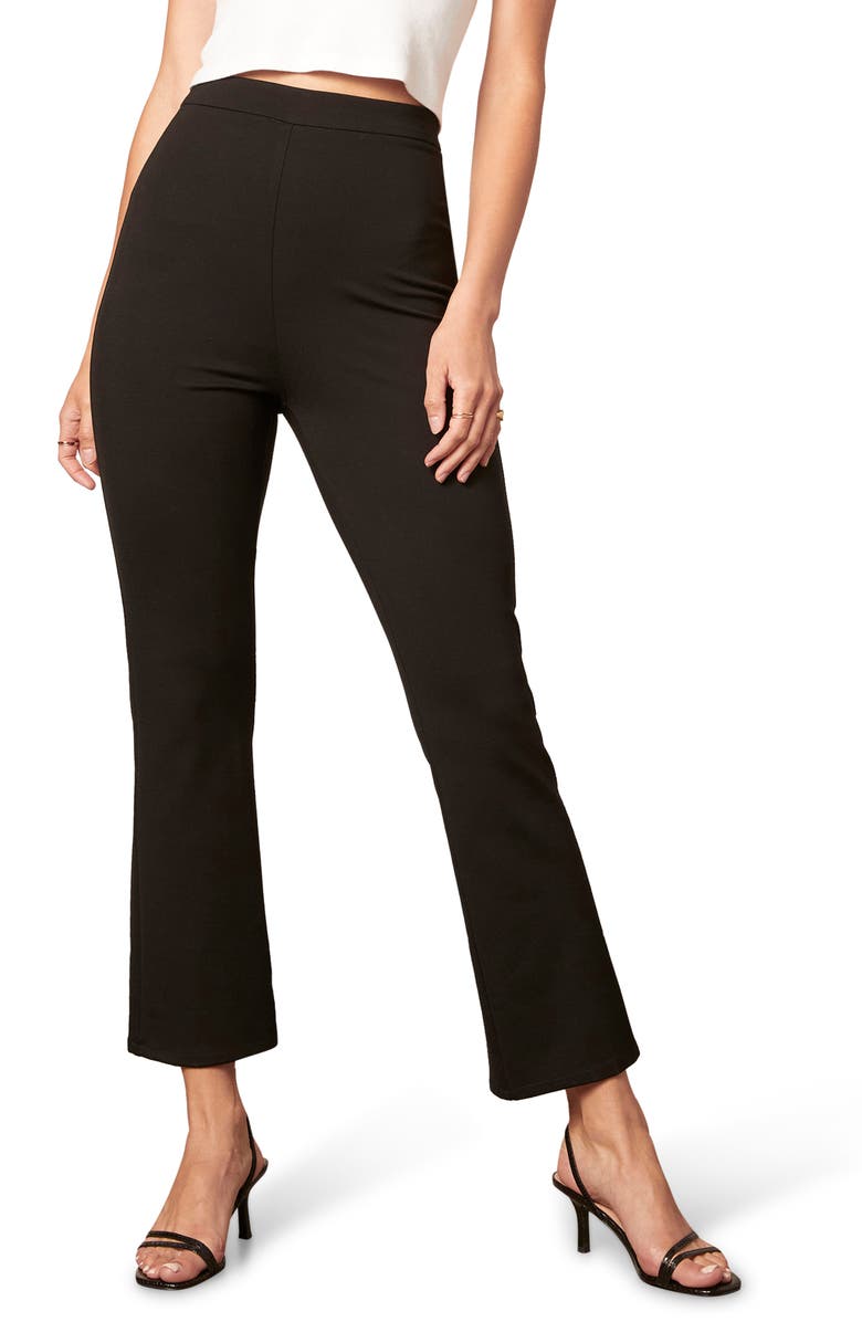 cupcakes and cashmere Roxana Crop Kick Flare Ponte Pants, Main, color, 