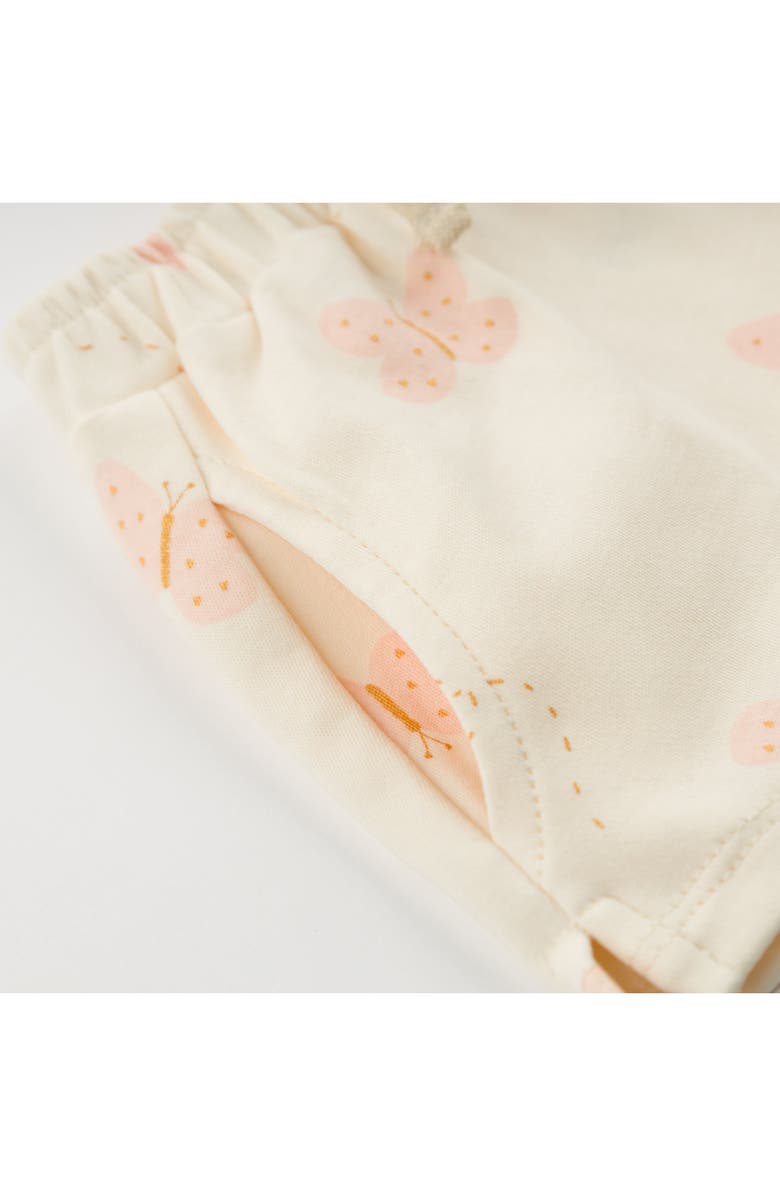 oh baby! Mini Butterflies Pink Lola Top Jamie Short Set, Alternate, color, Milk