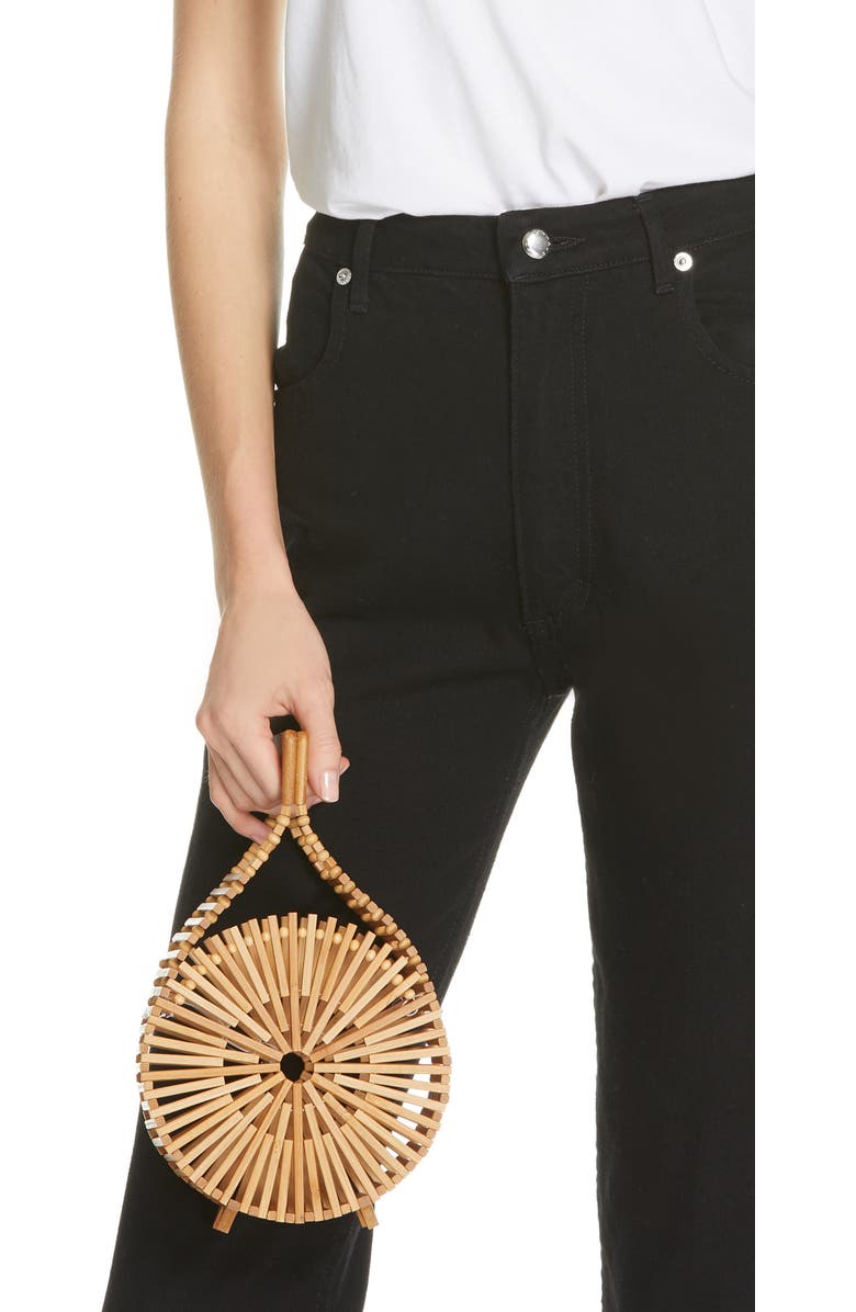 Cult Gaia Zaha Top Handle Bamboo Bag, Alternate, color,