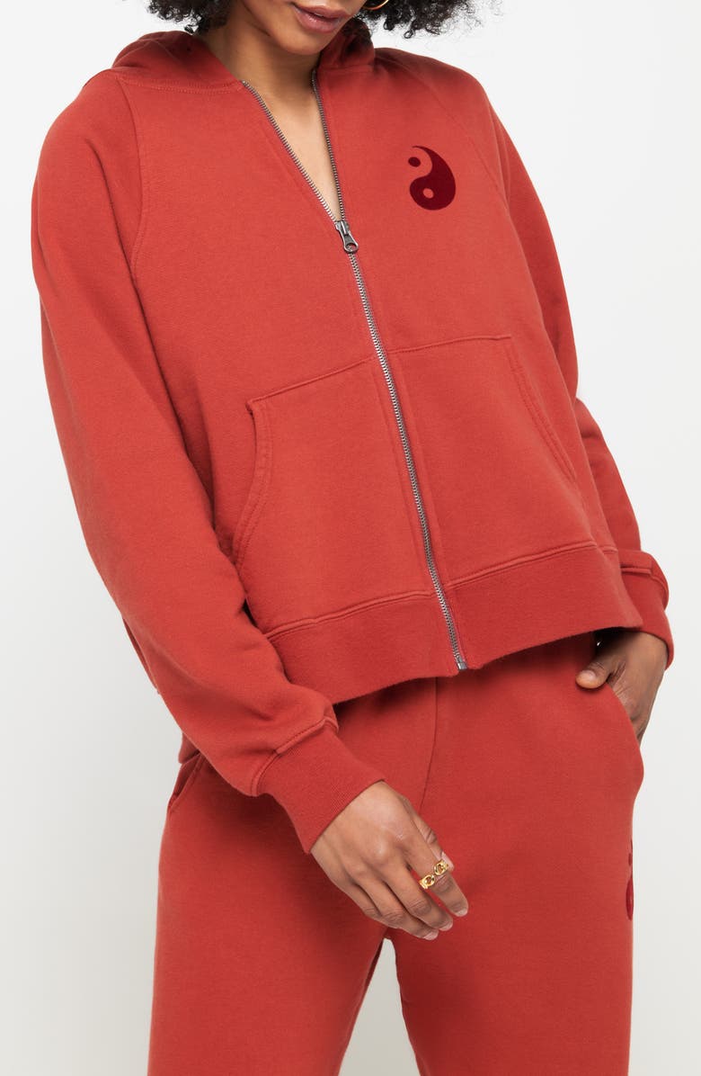 Spiritual Gangster Yin Yang Star Everyday Graphic Zip Hoodie, Alternate, color, 