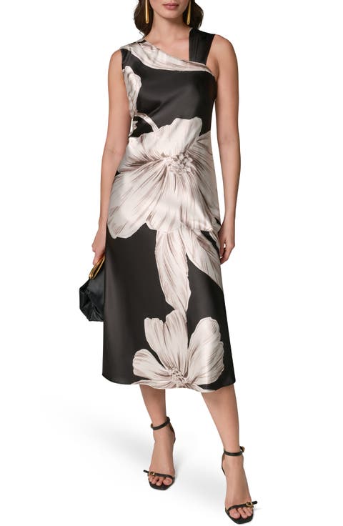 Floral Asymmetrical Midi Dress