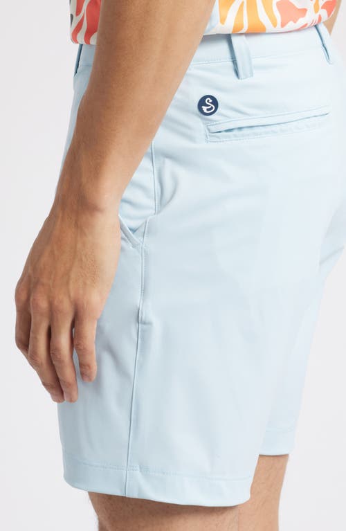 Swannies Bunker 7-inch Flat Front Stretch Golf Shorts In Sky