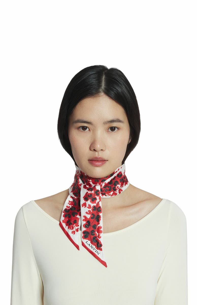 Lanvin Été Silk Headband With A Rateau Print, Alternate, color,