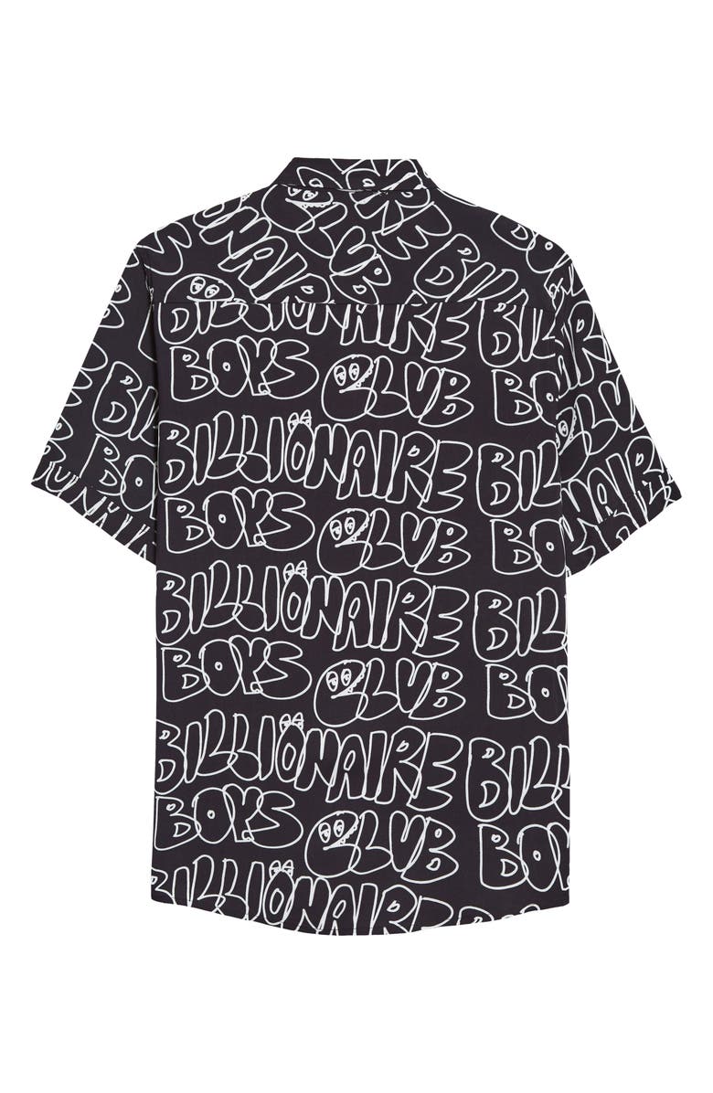 Billionaire Boys Club Ripples Short Sleeve Button-Up Shirt, Alternate, color,