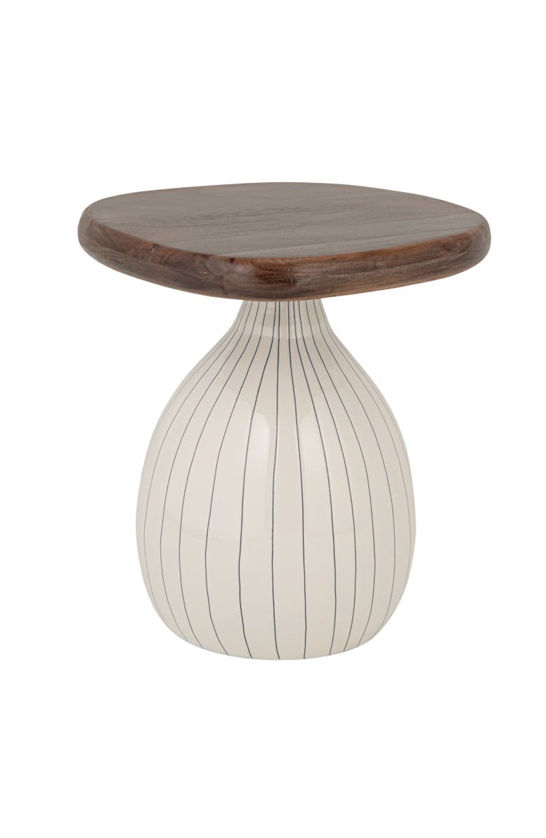 Olive Grove Abstract Accent Table with Top, Main, color, Cream