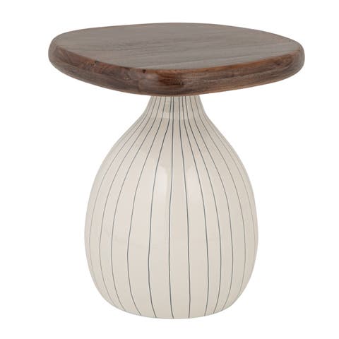 Abstract Accent Table with Top