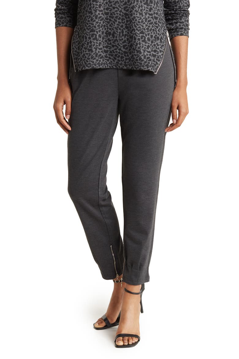 Zip Cuff Pants, Main, color, CHARCOAL