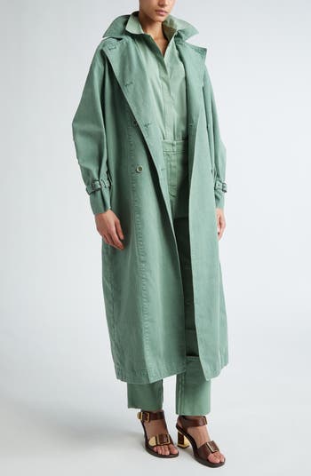 Max Mara Corfu Cotton Canvas Belted Trench Coat | Nordstrom
