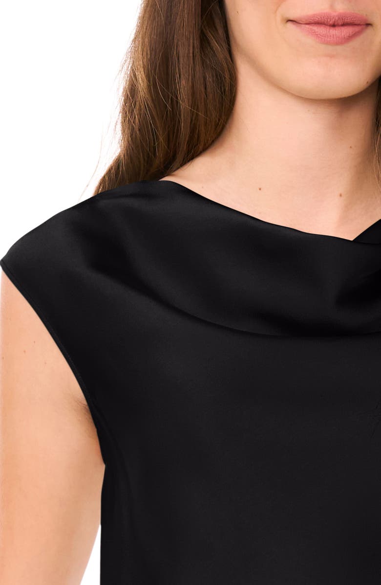 Halogen<sup>®</sup> Cowl Neck Sleeveless Top, Alternate, color, Rich Black 060